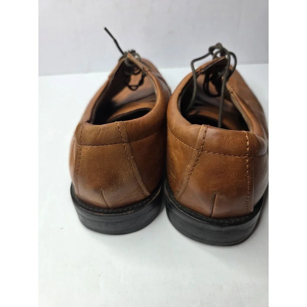 Rockport‎ Mens Brown Leather Square Bicycle Toe Derby Oxford Shoes 5367